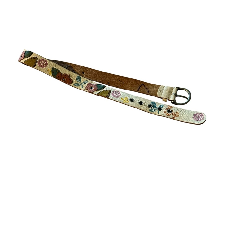 Floral Embroidered Leather Bracelet